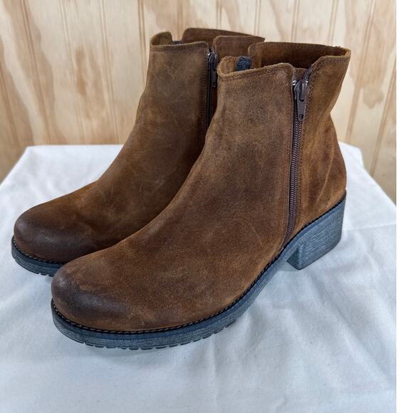 Naot Wander Bohemian Collection Brushed Seal Brown Leather Ankle Boots US 11 - Picture 1 of 13